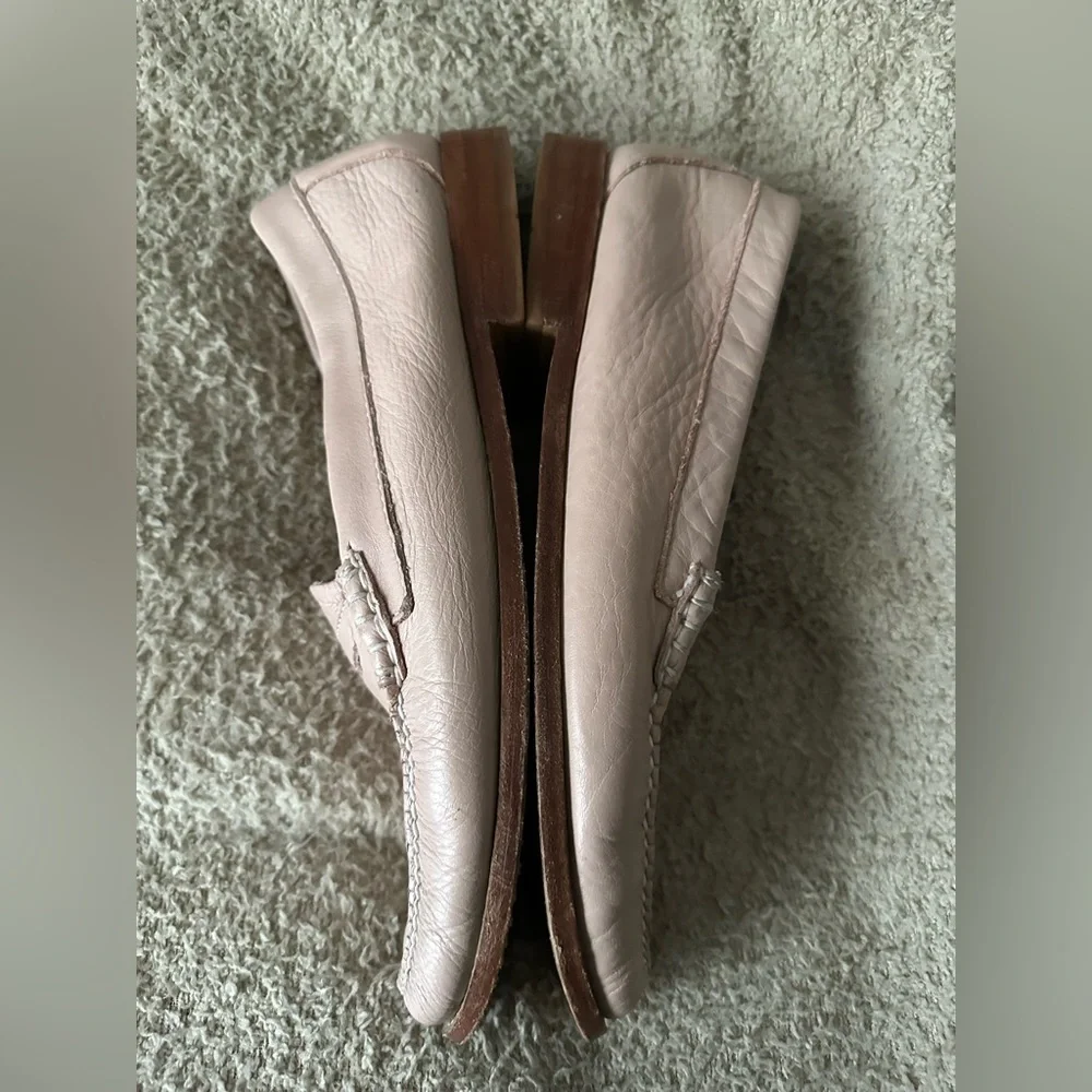 G.H. Bass Weejuns Soft Blush Pink Leather Penny classic Loafers - Size 9M - Picture 10 of 11